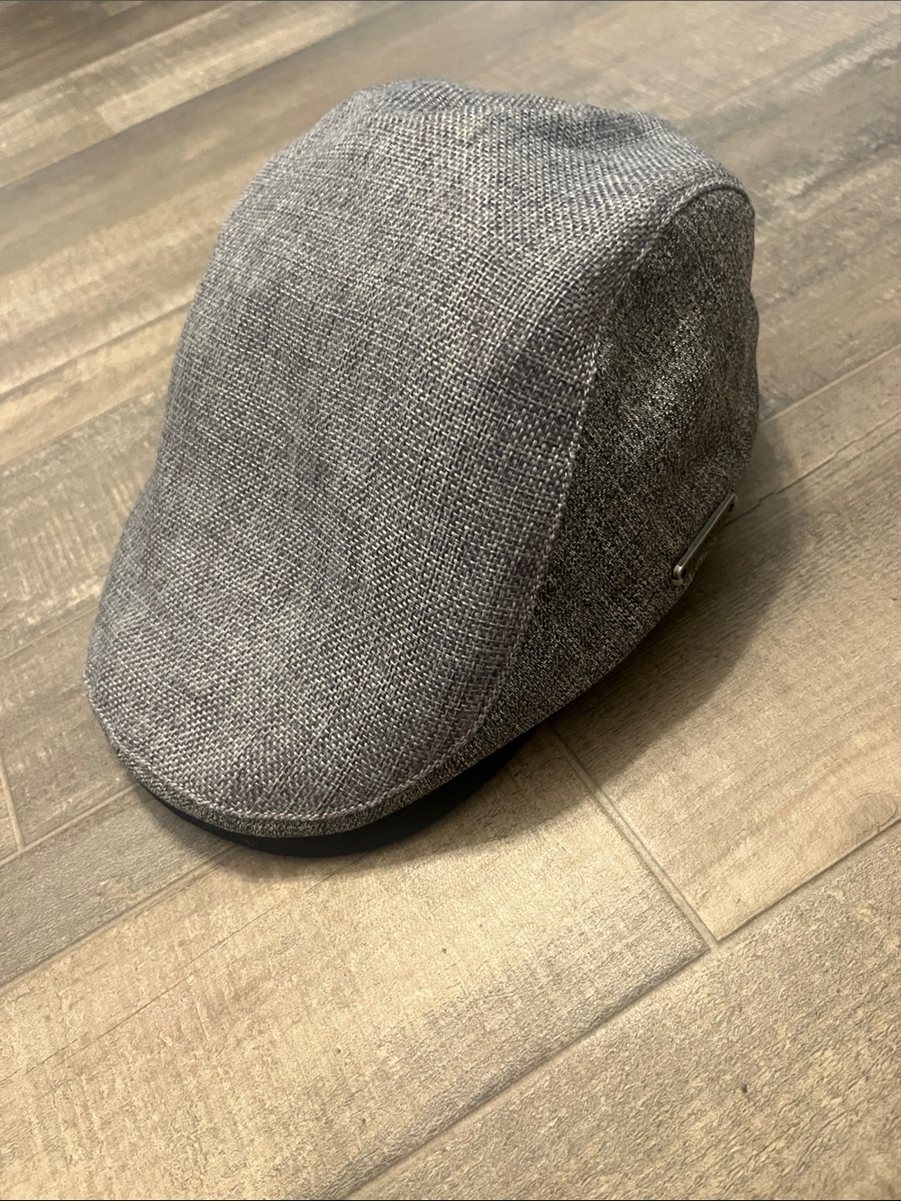 Nathaniel Cole light Gray Cap with Subtle Sheen News Boy cap hat